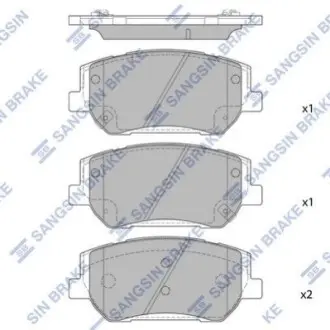Колодки гальмівні (передні) Hyundai i30/Grandeur/Kia Optima/K5 15 Hi-Q (SANGSIN) SP1913 Купити в Україні