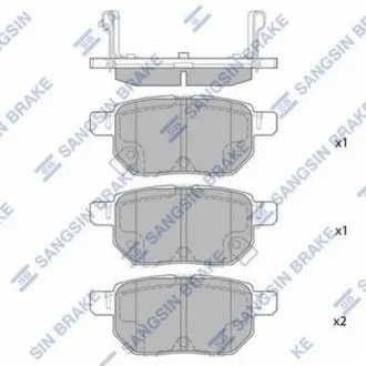 Колодки гальмівні (задні) Lexus CT/Toyota Prius/Yaris 08 Hi-Q (SANGSIN) SP2094H Купити в Україні