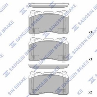 Колодка торм. MITSUBISHI LANCER EVO 06- передн. (SANGSIN) Hi-Q (SANGSIN) SP2119 (фото 1)