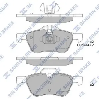 Колодки гальмівні дискові Hi-Q (SANGSIN) SP2243 Купити в Україні