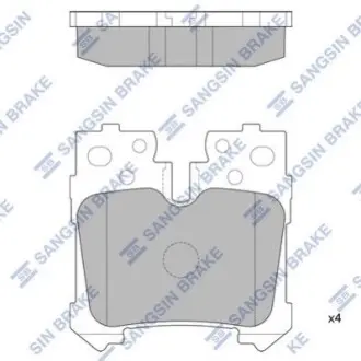 Колодки тормозные дисковые Hi-Q (SANGSIN) SP2301