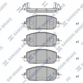 Комплект тормозных колодок из 4 шт. дисков Hi-Q (SANGSIN) SP4176 Купить в Украине