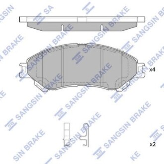 Колодки тормозные дисковые Hi-Q (SANGSIN) SP4212