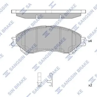 Колодки тормозные дисковые Hi-Q (SANGSIN) SP4212 Купить в Украине