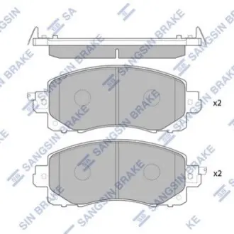 Колодки тормозные дисковые (комплект 4 шт.)) Hi-Q (SANGSIN) SP4221