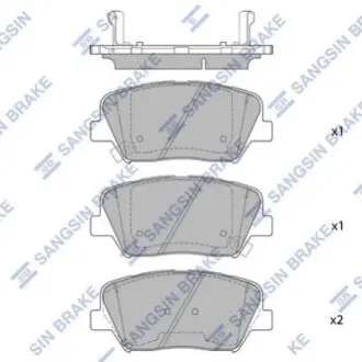 Комплект гальмівних колодок, дискове гальмо Hi-Q (SANGSIN) SP4227