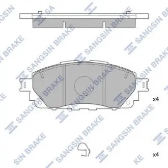 Колодки гальмівні дискові (комплект 4 шт) Hi-Q (SANGSIN) SP4264 Купити в Україні