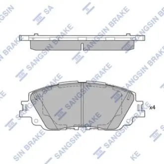 Колодки гальмівні дискові (комплект 4 шт) Hi-Q (SANGSIN) SP4275 Купити в Україні