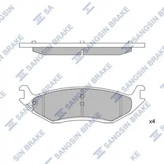 Комплект гальмівних колодок задн (без сертифікату ECE R90), CHRYSLER ASPEN DODGE DURANGO, RAM, RAM 1500 RAM 1500 3.0D-6.7 06.01 Hi-Q (SANGSIN) SP4320 Купити в Україні