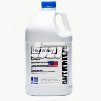 Антифриз ANTIFREEZE G11 концентрат синий 3,78л HighWay 701494 (фото 1)