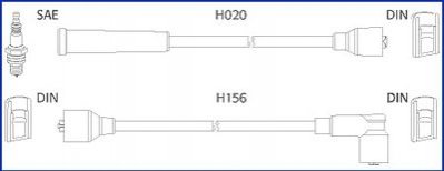DAEWOO К-кт высоковольтных проводов Matiz,Tico HITACHI 134227 (фото 1)