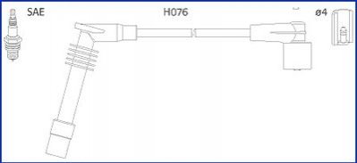 OPEL К-кт високовольтних проводів Omega B,Vectra B 2.0 94- HITACHI 134251 (фото 1)