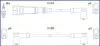 HITACHI VW К-кт високовольтних проводів 80,100,Passat  2.0/2.2 134715