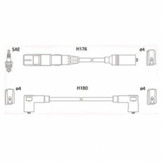 Проволока зажигания, набор - (037905483C) HITACHI 134766