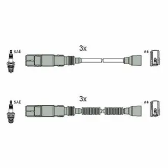 Проволока зажигания, набор HITACHI 134952