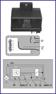 CITROEN реле свІчок розпалювання Jumper,Jumpy,Xsara,Peugeot 1.9/2.1TD HUCO 132081