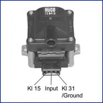 VW котушка запалювання VW,AUDI,SEAT,SKODA 3конт. HUCO 138419