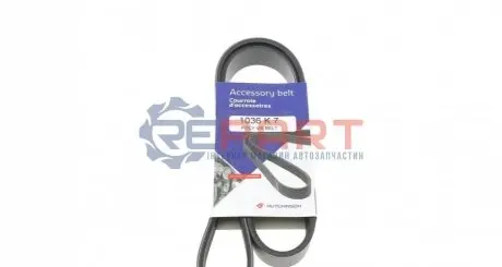 Фото Ремінь генератора Renault Clio III 1.2/BMW 750i/850Ci (7PK1036) HUTCHINSON (1036K7) зображення 1