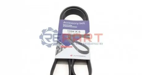 Ремінь генератора Citroen Jumper/Peugeot Boxer 2.0 94- (6PK1094) HUTCHINSON 1094 K 6 Купити в Україні