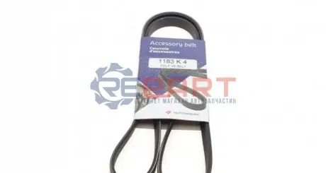 Ремінь генератора Renault Rapid 1.4i 91-98 (4PK1183) HUTCHINSON 1183K4 Купити в Україні