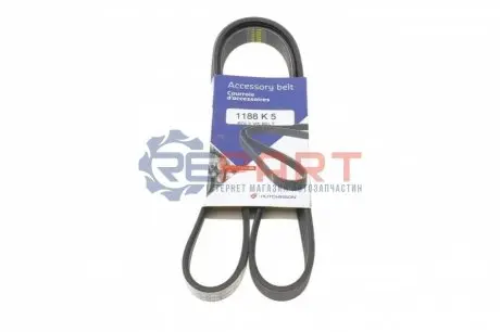 Ремінь генератора Fiat Palio 1.2 97-/Land Rover Freelander 1.8i 98-06 HUTCHINSON 1188K5 Купити в Україні