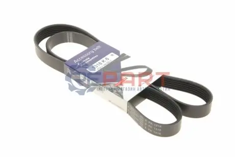 Ремінь генератора Fiat Punto/Opel Combo 1.3 CDTI 05- (6PK1318) HUTCHINSON 1318K6 Купити в Україні