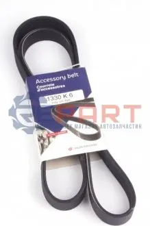 Ремінь генератора Audi 100 2.4D/2.5TDI 90- (6PK1330) HUTCHINSON 1330K6 Купити в Україні