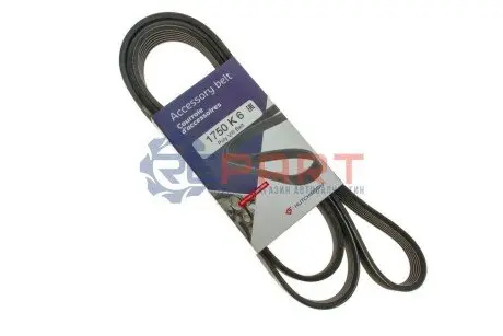 Ремінь генератора VW LT/T4 2.5TDI 96-06/Peugeot Expert 1.9D/2.0HDI 98- (6PK1750) HUTCHINSON 1750K6 Купити в Україні