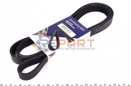 Ремінь генератора VW Crafter 2.5TDI (-AC) /MB OM601/602 (6PK2000) HUTCHINSON 2000K6 Купити в Україні