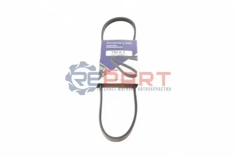 Ремінь генератора Renault Kangoo 1.2 16V 01- HUTCHINSON 750K3 Купити в Україні