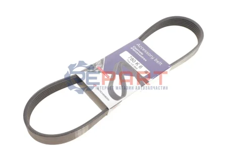Ремінь генератора Citroen C4/Peugeot 307 1.6HDi 04- (6PK780) HUTCHINSON 780K6 Купити в Україні