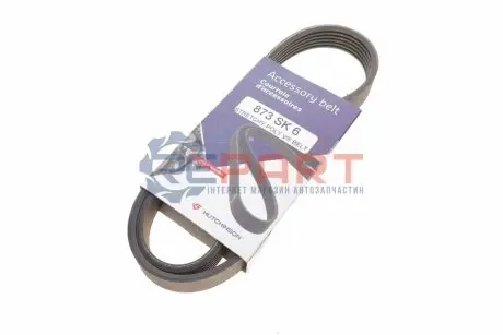 Ремінь генератора Citroen Jumper/Peugeot Boxer 2.0/2.2HDi 04- (-AC)/Opel Movano 2.5D (6PK873) HUTCHINSON 873SK6 Купити в Україні