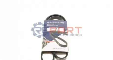 Ремінь генератора Audi/BMW/Fiat/Kia/Mazda (4PK890) HUTCHINSON 890 K 4 Купити в Україні