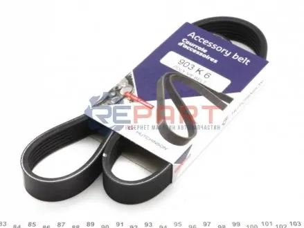 Ремінь генератора VW Caddy III/Fiat Ducato 1.6/2.5TDI 94-02 (6PK903) HUTCHINSON 903K6 Купити в Україні