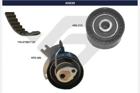 Комплект ГРМ Citroen Jumper/Jumpy/Peugeot Boxer/Expert 2.0 BlueHDi 15 HUTCHINSON KH539 Купити в Україні