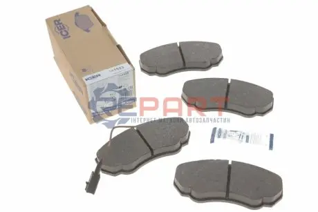 Фото 1 — Колодки гальмівні (передні) Citroen Jumper 02-/Fiat Ducato/Peugeot Boxer 98- R15 (+датчик) ICER (141523) Фото Колодки гальмівні (передні) Citroen Jumper 02-/Fiat Ducato/Peugeot Boxer 98- R15 (+датчик) ICER (141523) зображення 1