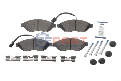 Колодки гальмівні (передні) Citroen Jumper/Fiat Ducato/Peugeot Boxer 06- (+ датчик) ICER 141803203 Купити в Україні