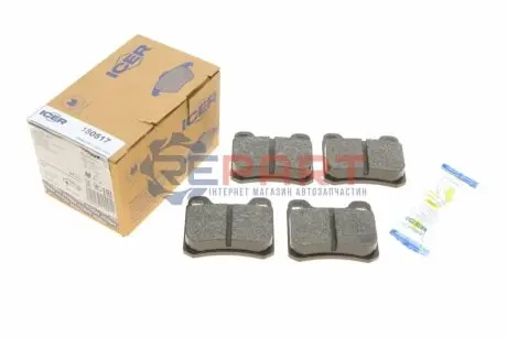 Фото Колодки гальмівні (задні) MB C-class (W202/S202)/E-class (W124/S124/C124) 93-00/MB 100 (W201) 85-93 ICER (180517) зображення 1