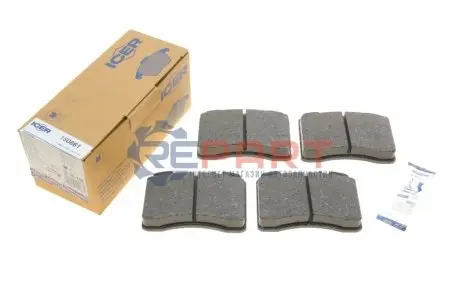 Фото Колодки гальмівні (передні) MB 190 (W201) 86-93/C-class (W202) 94-00/E-class (W124/W210) 93-02 ICER (180861) зображення 1