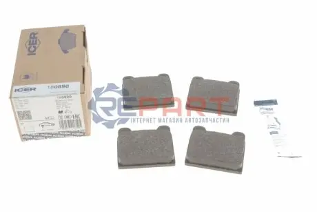 Фото Колодки гальмівні (задні) Volvo S70/S90/V70/V90/XC70 95-02 ICER (180890) зображення 1