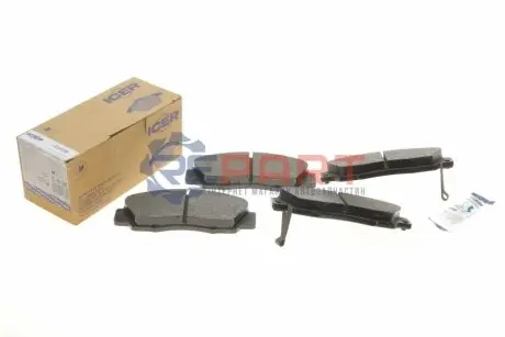 Фото Колодки гальмівні (передні) Honda Accord 91-03/Civic/CR-V 95-02/HR-V 99-/Integra 93-/Stream 05- ICER (181019) зображення 1