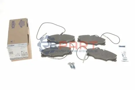 Колодки гальмівні (передні) Peugeot 406 95-04 (+датчик) ICER 181107700 Купити в Україні