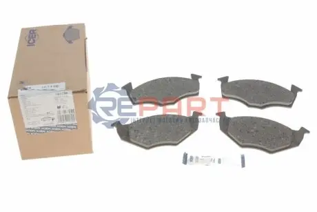 Фото 1 — Колодки гальмівні (передні) Seat Arosa 97-04/Skoda Fabia 99-14/Roomster 07-15/VW Polo 94-09 ICER (181130) Фото Колодки гальмівні (передні) Seat Arosa 97-04/Skoda Fabia 99-14/Roomster 07-15/VW Polo 94-09 ICER (181130) зображення 1