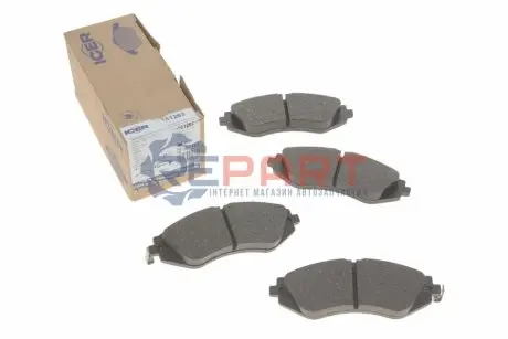 Колодки гальмівні (передні) Chevrolet Lacetti 05-/Spark 10-/Daewoo Lanos/Sens/Nubira 97-/Rezzo 00 ICER 181263 Купити в Україні