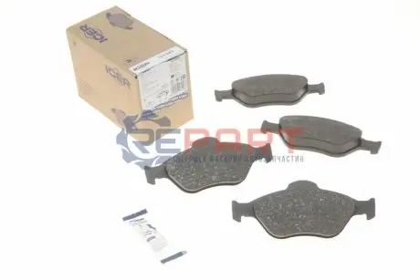 Фото 1 — Колодки гальмівні (передні) Ford Fiesta 95-10/Fusion/Ka 02-12/Puma/Mazda 121 96-03/Mazda 2 03-07 ICER (181343) Фото Колодки гальмівні (передні) Ford Fiesta 95-10/Fusion/Ka 02-12/Puma/Mazda 121 96-03/Mazda 2 03-07 ICER (181343) зображення 1