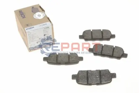 Фото Колодки гальмівні (задні) Renault Koleos 08-/Nissan Qashqai/Tiida 07-13/Teana/X-Trail 01-13 ICER (181509) зображення 1