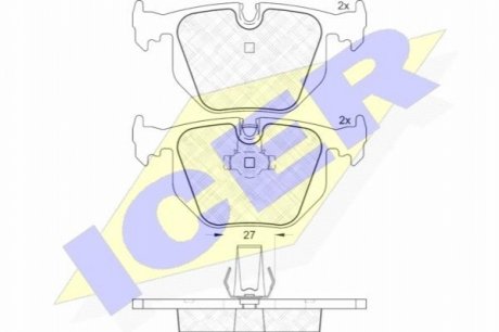 Комплект гальмівних колодок (дискових) ICER 181552 (фото 1)