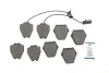 Фото Колодки гальмівні (передні) Audi A4 97-01/A6 97-05/VW Passat B5 00-05/Phaeton 02-08 (+датчики) ICER (181571) зображення 1