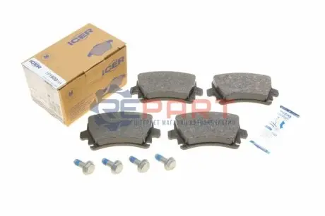 Колодки гальмівні (задні) Audi A3/A4/A6/VW Caddy/Touran 04-15/Golf/Passat/Skoda Octavia 03-/SuperB ICER 181600703 Купити в Україні