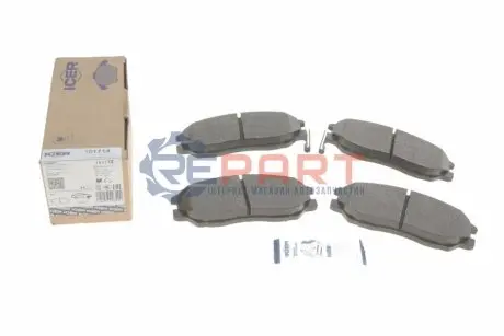 Колодки гальмівні (передні) Hyundai Terracan 01-06/Ssangyong Rexton 02 ICER 181714 Купити в Україні